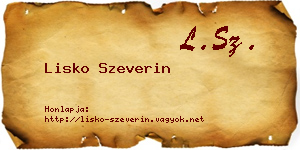 Lisko Szeverin névjegykártya